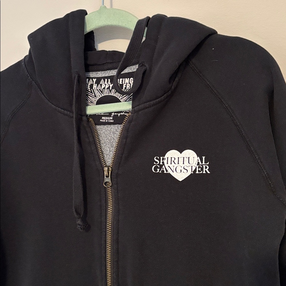 Spiritual Gangster Goddess Vibes zip up hoodie size medium - Picture 2 of 3